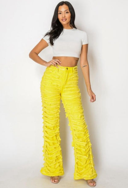 High rise yellow Jeans